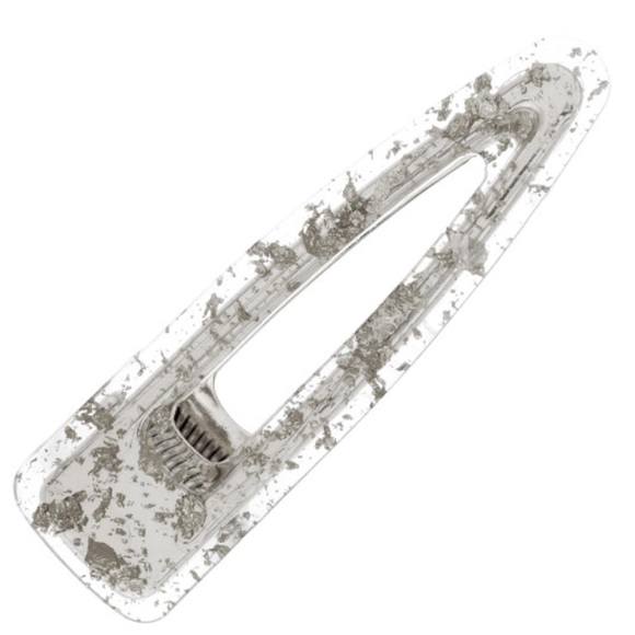 NWT Resin inspired hair clip grey glittery - Picture 1 of 4
